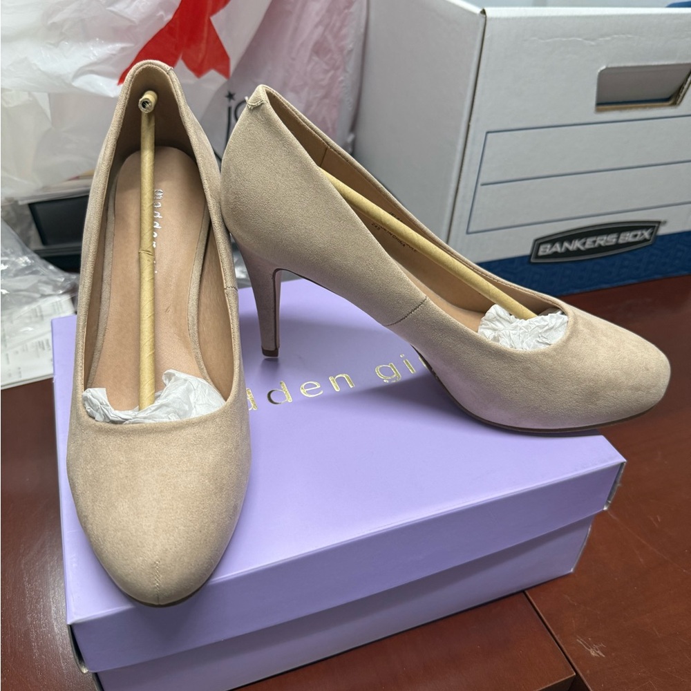 Madden Girl Classic Beige Heels